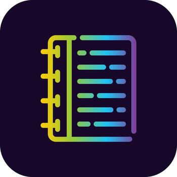 diseño de icono creativo de cuaderno vector