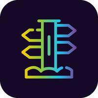 Signpost Creative Icon Design vector