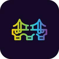 Bridge Creative Icon Design vector