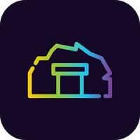 Gold Mine Creative Icon Design vector