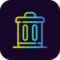 Trash Bin Creative Icon Design vector