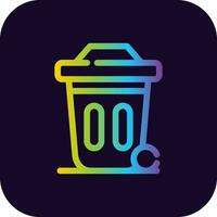 Dustbin Creative Icon Design vector