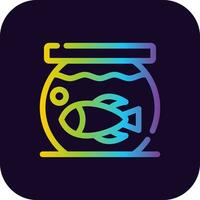 Fish Bowl Creative Icon Design vector