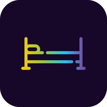 Single Bed Creative Icon Design vector