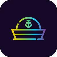 diseño de icono creativo de sombrero de marinero vector