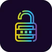 Lock Open Creative Icon Design vector