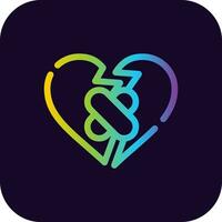 Broken Heart Creative Icon Design vector