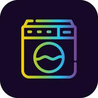 Washing Machine Creative Icon Design vector