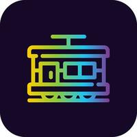 Tram Creative Icon Design vector