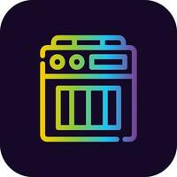 Amplifier Box Creative Icon Design vector