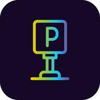 Parking Creative Icon Design vector