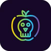 diseño de icono creativo de manzana envenenada vector