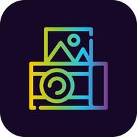 Instant Camera Creative Icon Design vector