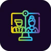 Online Interview Creative Icon Design vector