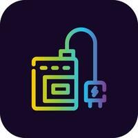 Camera Charger Creative Icon Design vector