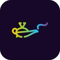 Magic Lamp Creative Icon Design vector