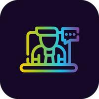 Online Interview Creative Icon Design vector