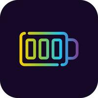 Full Battery Creative Icon Design vector