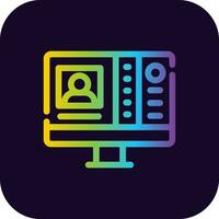 Online Profile Creative Icon Design vector