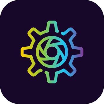 Configuration Camera Creative Icon Design vector