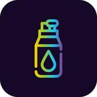 Water Bottle Creative Icon Design vector