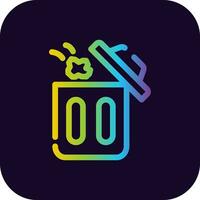 Throwing Trash Creative Icon Design vector