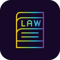 Law Book Creative Icon Design vector