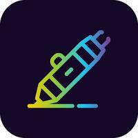 3D Pen Creative Icon Design vector