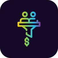 Conversion Rate Creative Icon Design vector