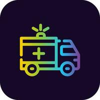 diseño de icono creativo de ambulancia vector