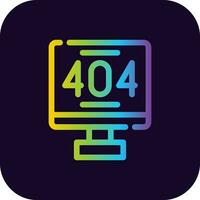 Error 404 Creative Icon Design vector