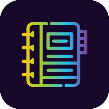 diseño de icono creativo de cuaderno vector