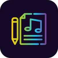 Music Score Creative Icon Design vector