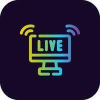 Live Streaming Creative Icon Design vector