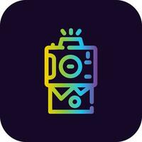 Instant Camera Creative Icon Design vector