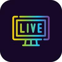 Live Streaming Creative Icon Design vector