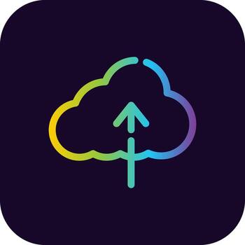 Cloud Upload Creative Icon Design vector
