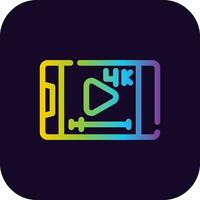 Video Streaming Creative Icon Design vector