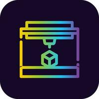 3D Printing Creative Icon Design vector
