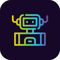 Industrial Robot Creative Icon Design vector