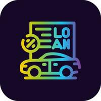 Car Loan Creative Icon Design vector