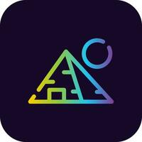 Pyramid Landscape Creative Icon Design vector