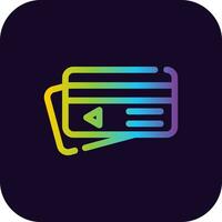 Credit Card Payment Creative Icon Design vector
