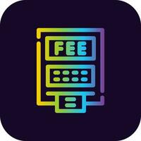 ATM Fees Creative Icon Design vector