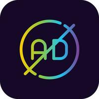 Ad Blocker Creative Icon Design vector