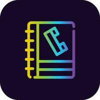 diseño de icono creativo de libreta de teléfonos vector