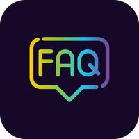 FAQ Creative Icon Design vector