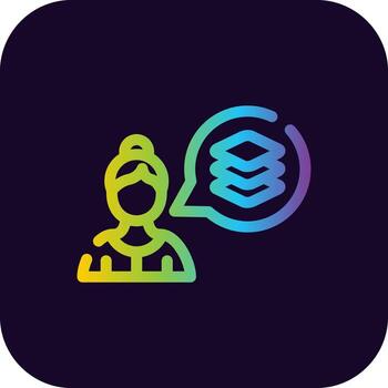 lleno apilar diseñador creativo icono diseño vector