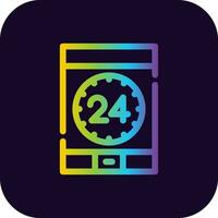 24 Hour Service Creative Icon Design vector