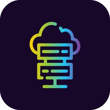 nube informática creativo icono diseño vector